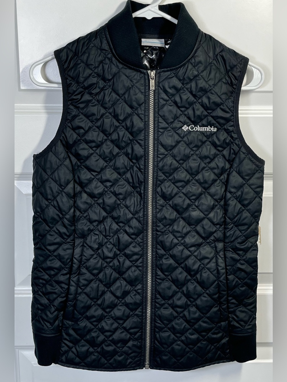 Columbia Omni Heat Black Quilted Puffer Vest Womens Small